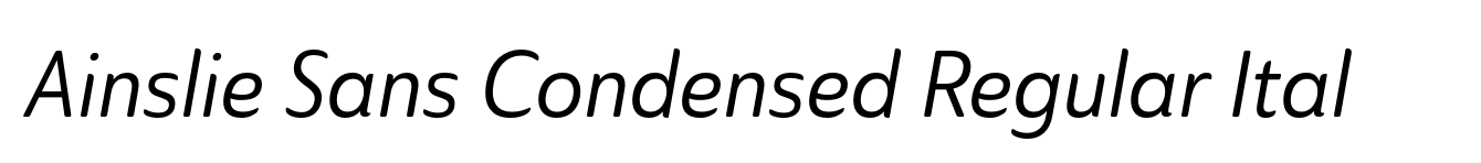 Ainslie Sans Condensed Regular Ital